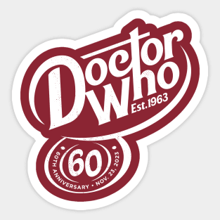 Dr. Pepper cosplaying as Doctor Who - White Sticker